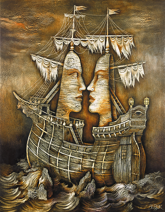 Loď věčných milenců (64  x  47cm)